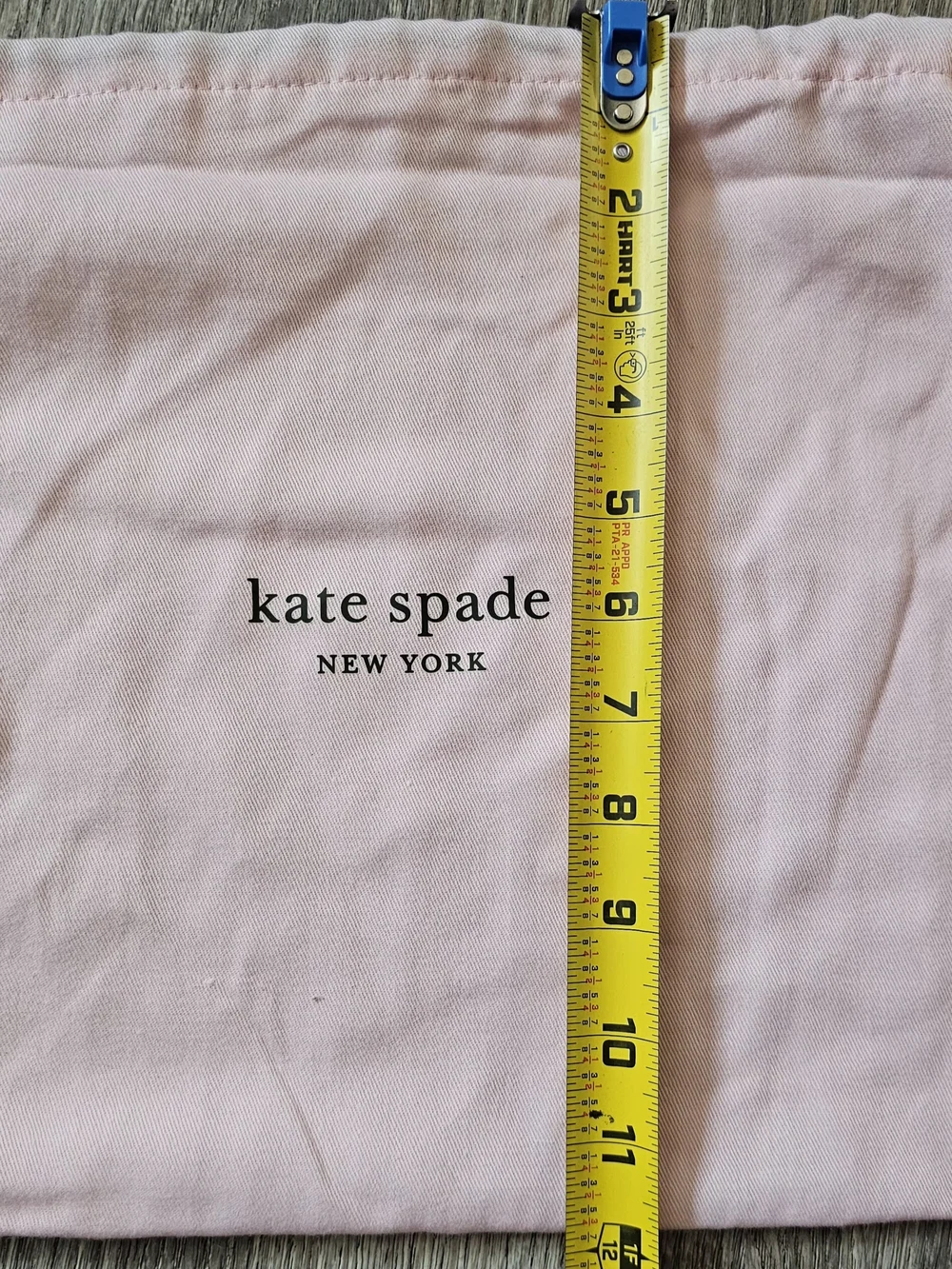 Kate Spade New York Pink Drawstring Dust Bag Cover 12” x 12”